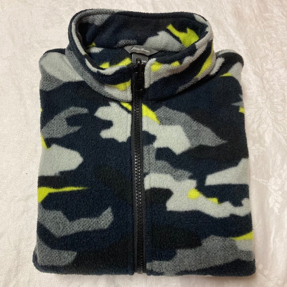 Kids Eddie Bauer Camouflage Fleece Zip Up Jacket Size Large (14) - Picture 12 of 12
